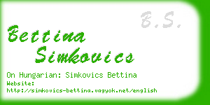 bettina simkovics business card